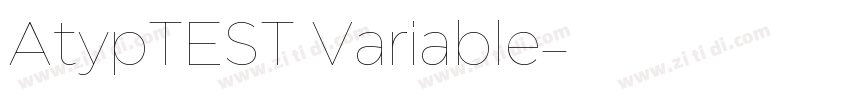 AtypTEST Variable字体转换
